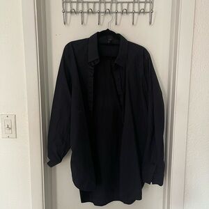 COS Navy Button-Up Shirt